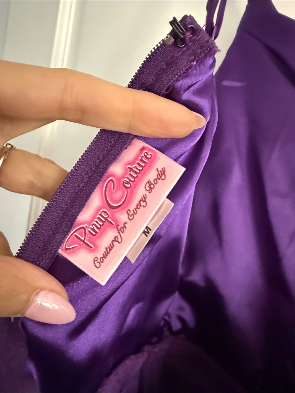 Pinup Couture Purple Fit-and-Flare Sundress size medium - Picture 5 of 5